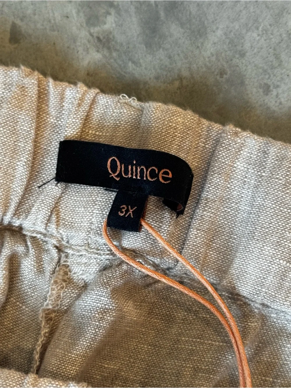 NWT Quince Cropped 100% European Linen Pants in Light Beige Size 3X